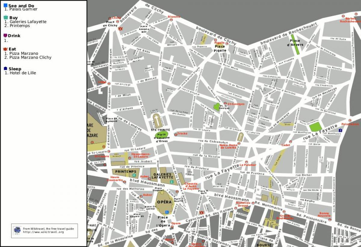 Peta 9th arrondissement Paris