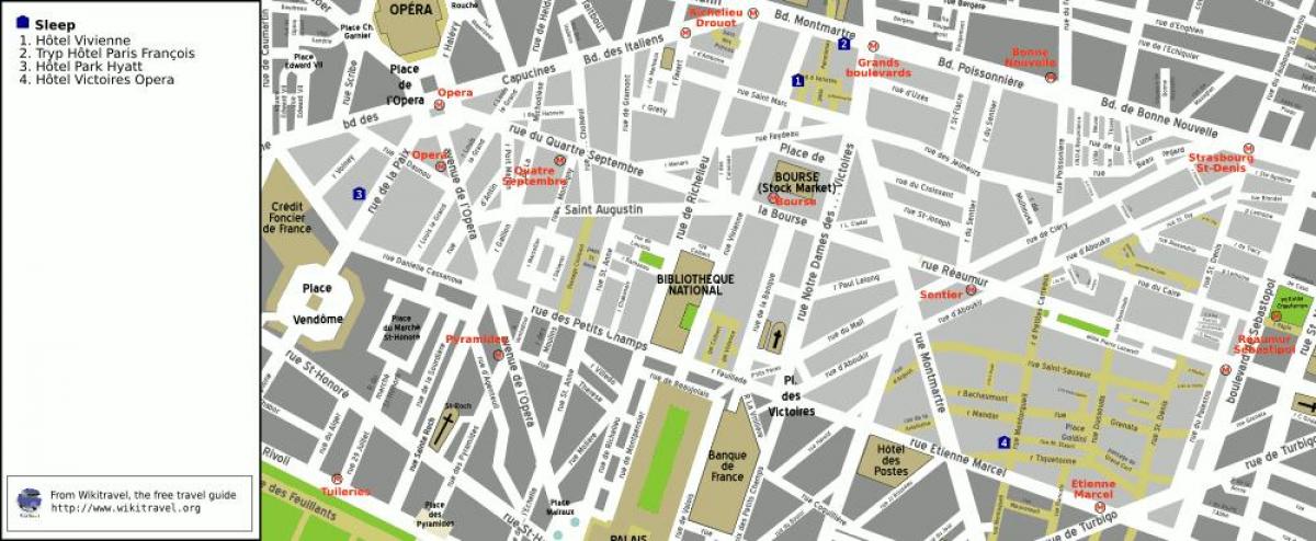 Peta arondisemen ke-2 Paris