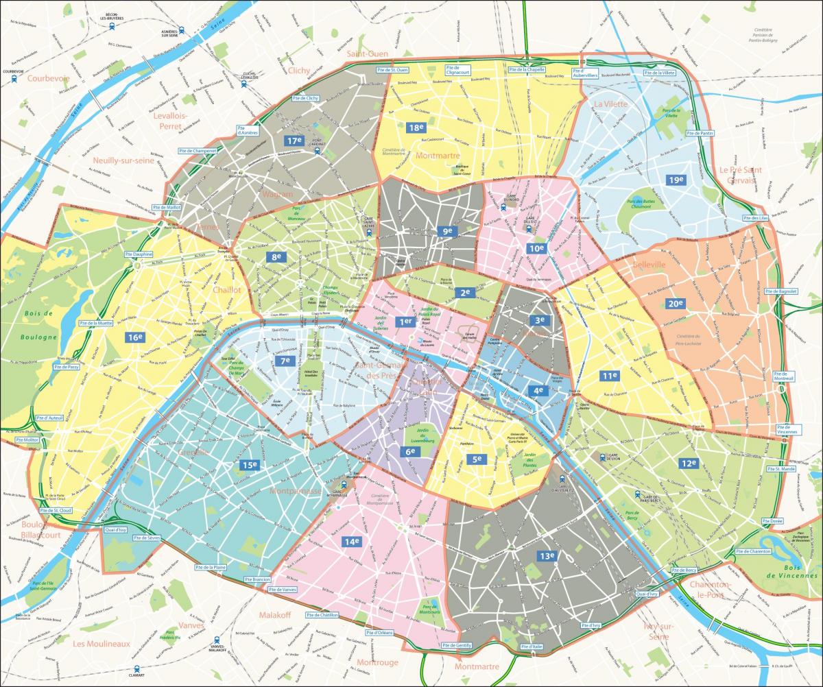Peta daerah di Paris