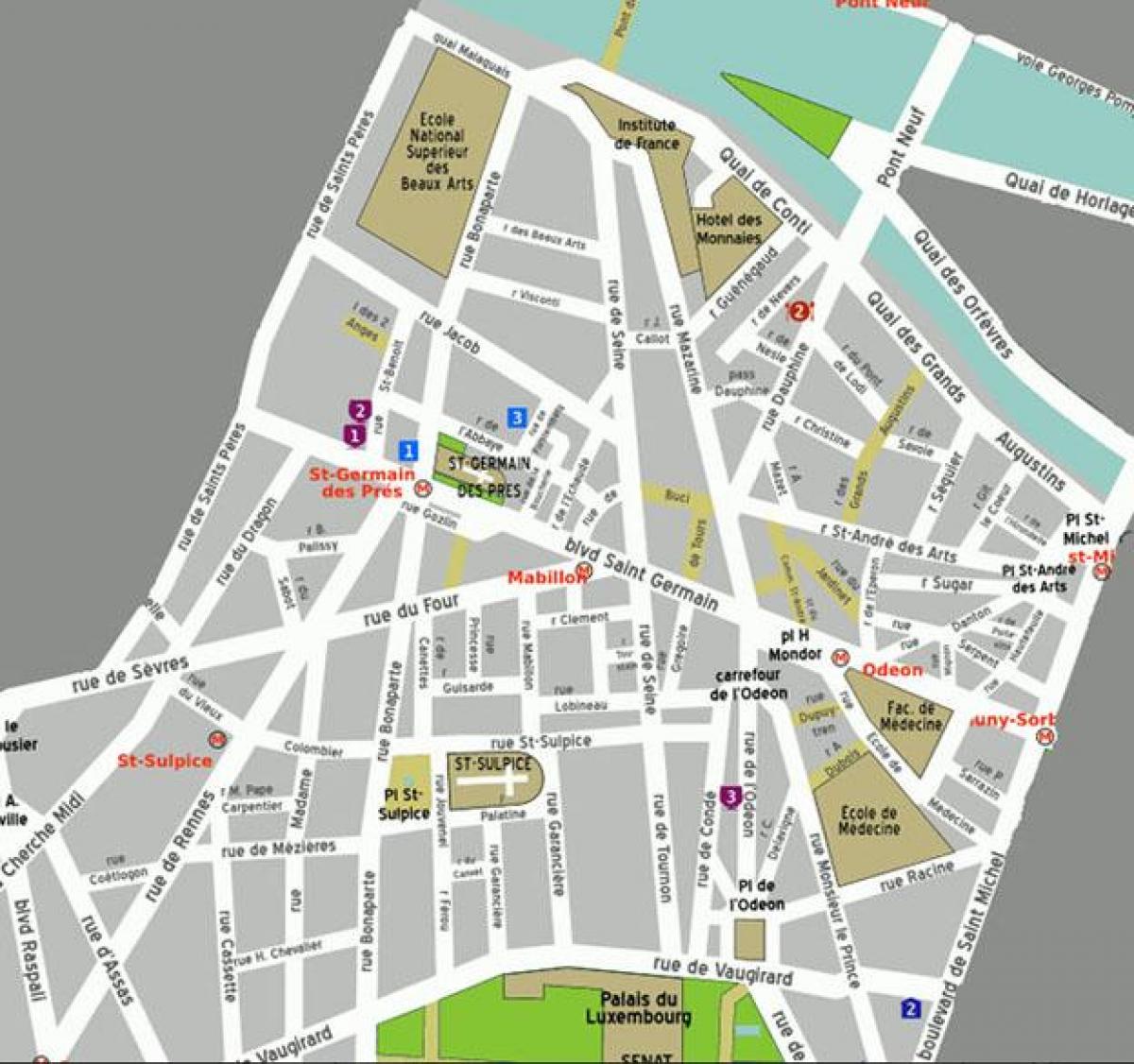 Peta Daerah Saint-Germain-des-Pres