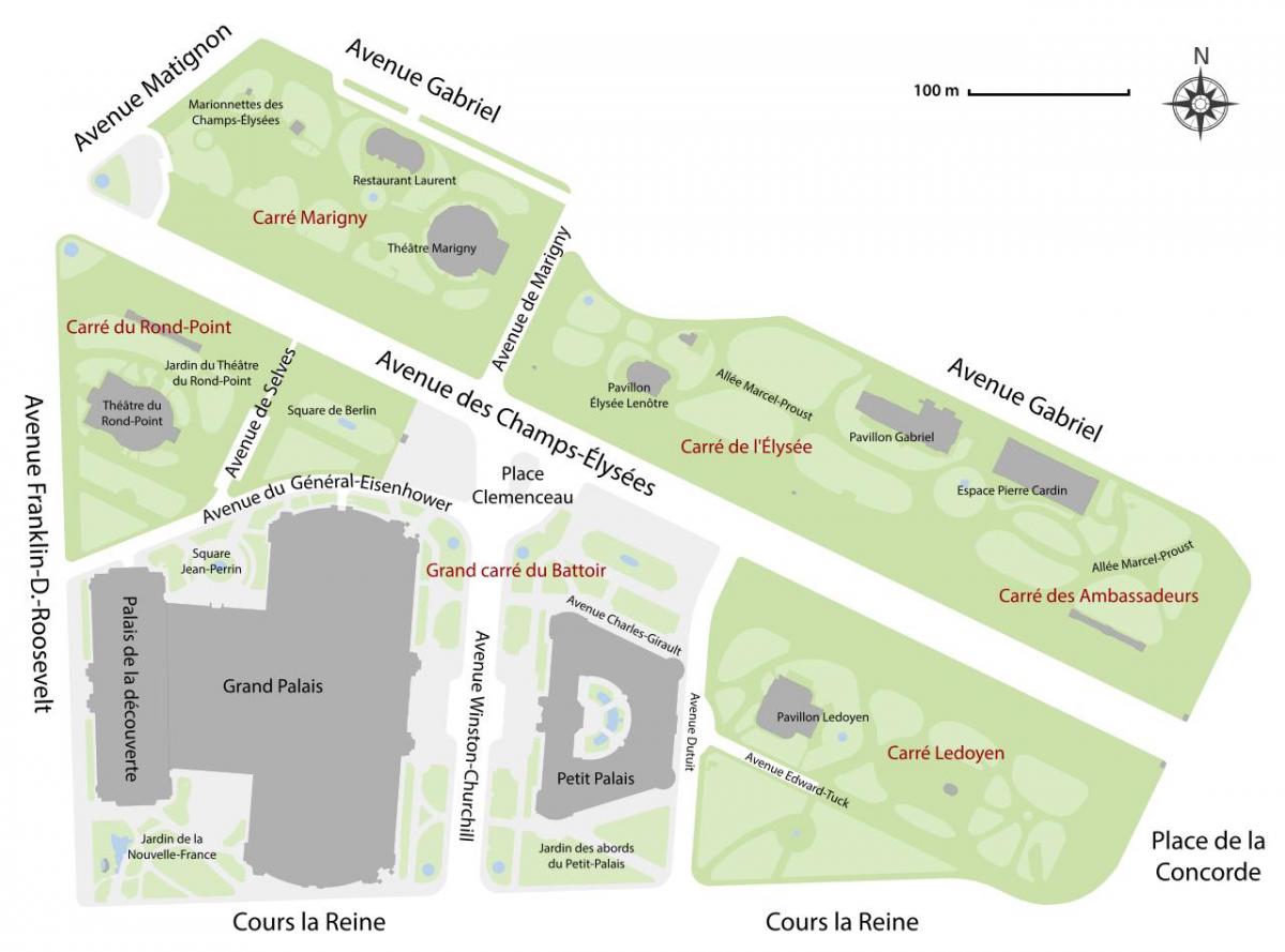 Peta Jardin des Champs-Elysees