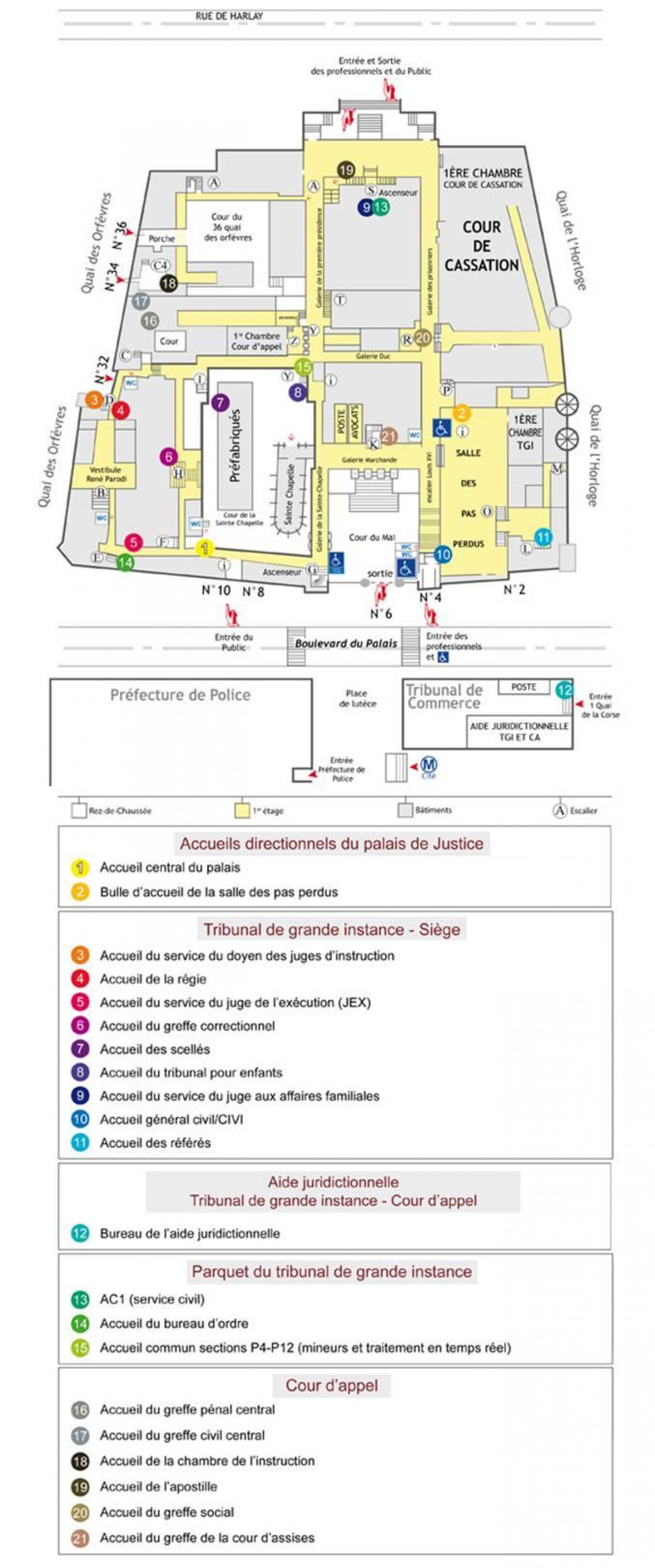 Peta Palais de Justice Paris
