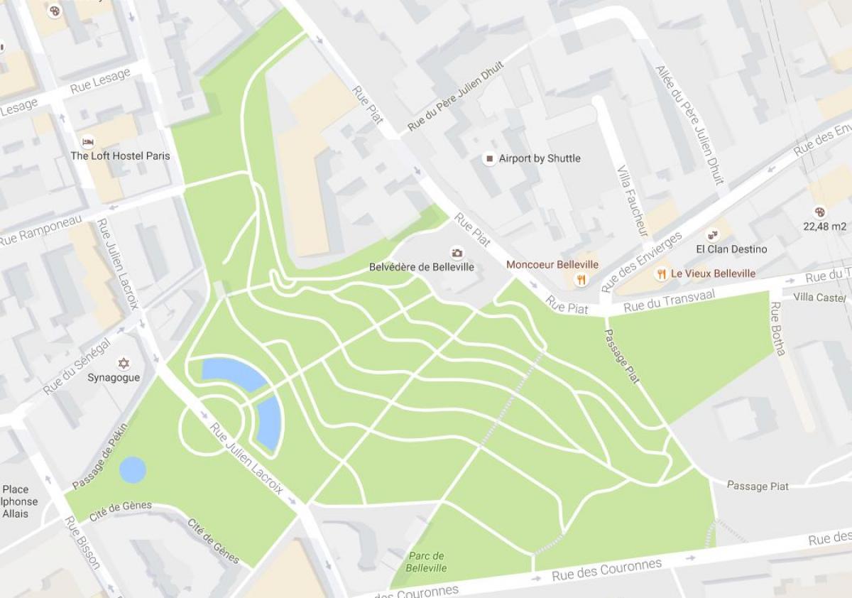Peta Parc de Paris