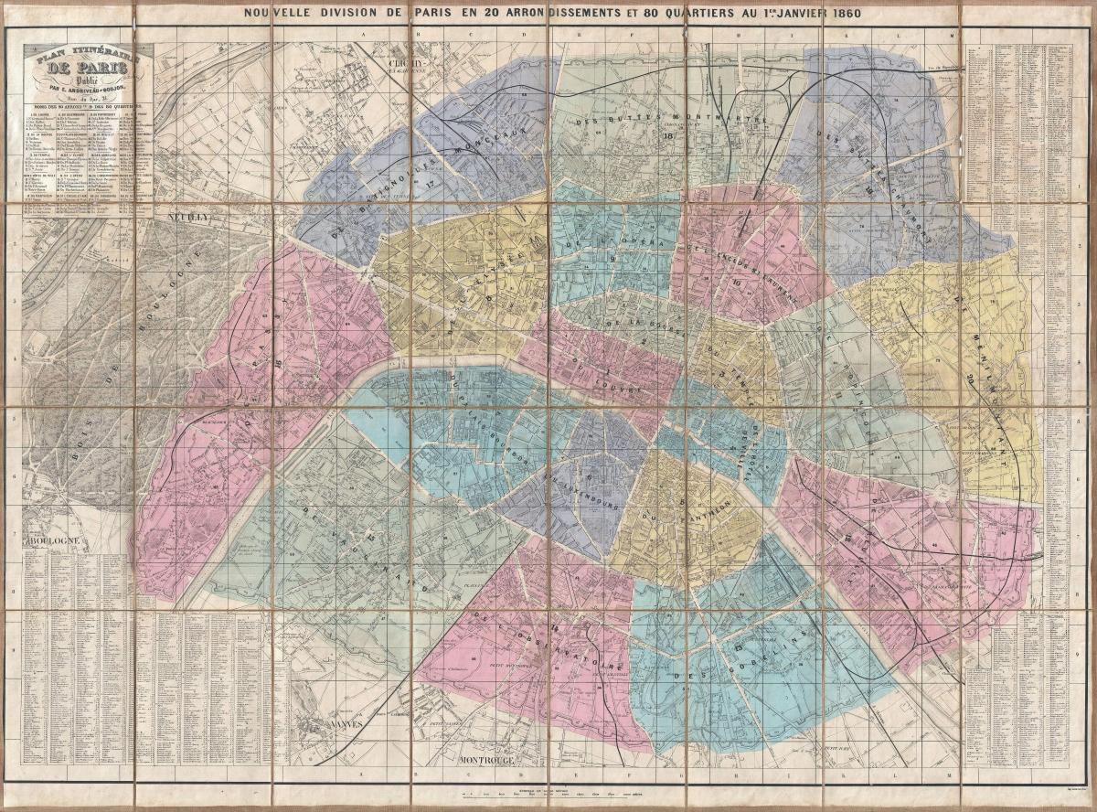 Peta Paris 1860