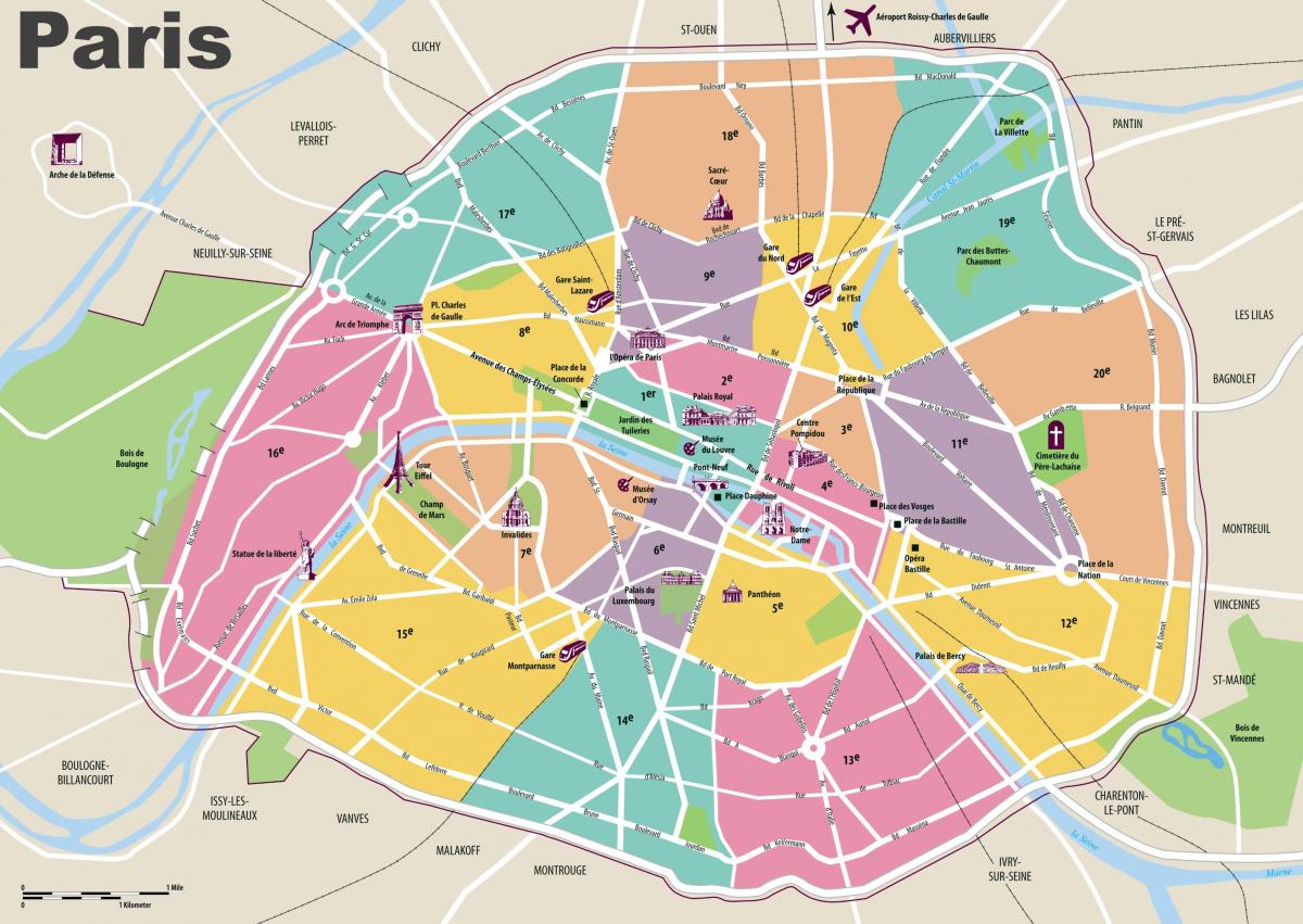 Peta Paris tarikan