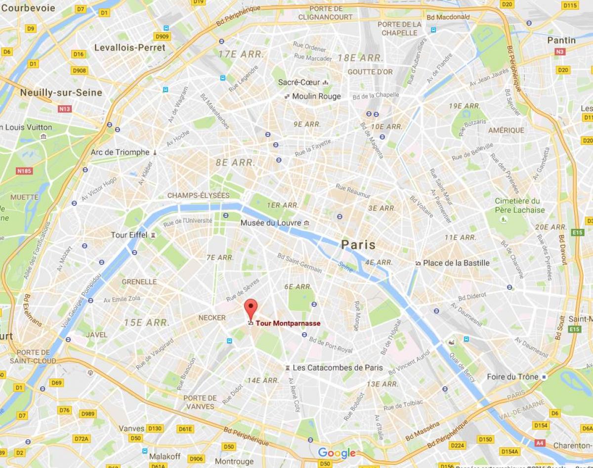 Peta Tour Montparnasse