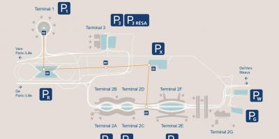 Peta CDG parkir bandara