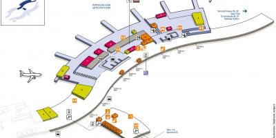 Peta CDG terminal lapangan terbang 2D