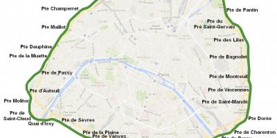 Peta gerbang Kota Paris