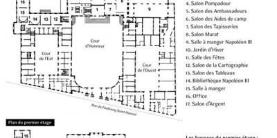 Peta Élysée Istana