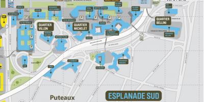 Peta La Défense Selatan Esplanade