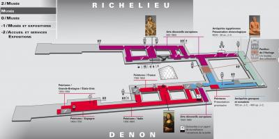 Peta Muzium Louvre Tahap 1