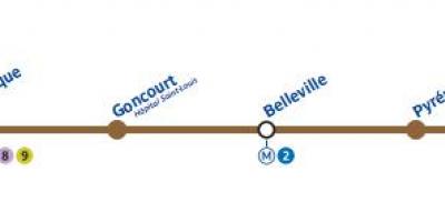Peta Paris garis bawah tanah 11