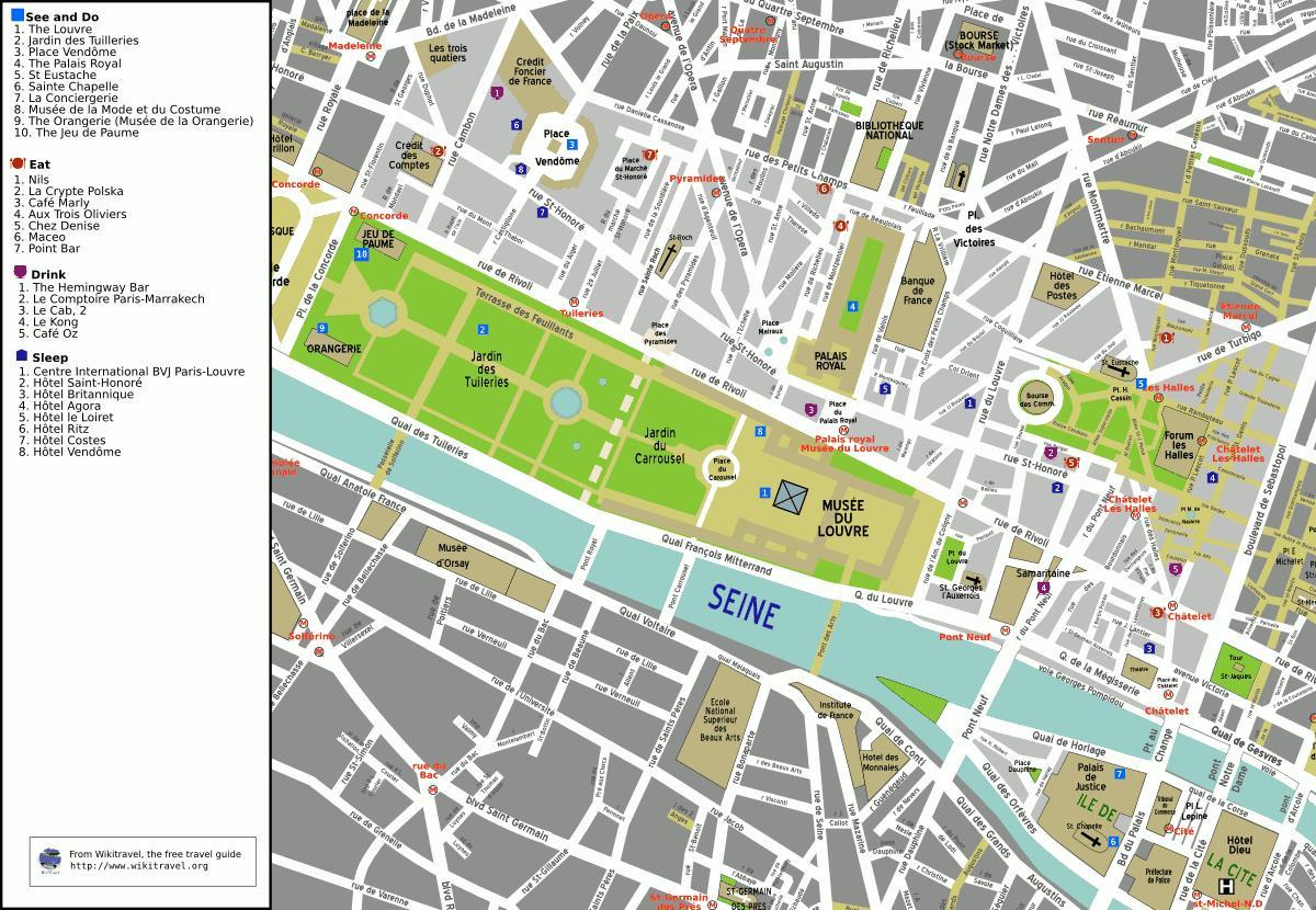 Peta arondisemen ke-1 Paris