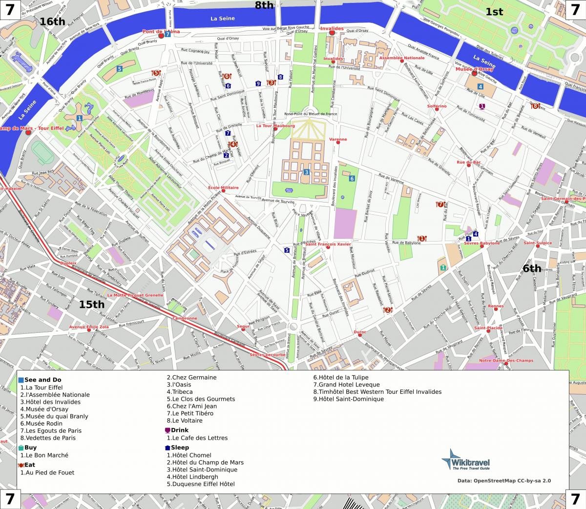 Peta arondisemen ke-7 Paris