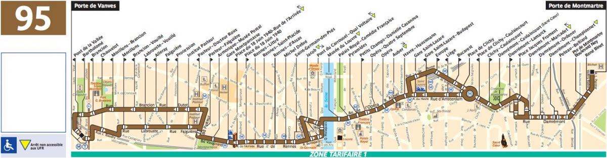 Peta bas Paris garis 95