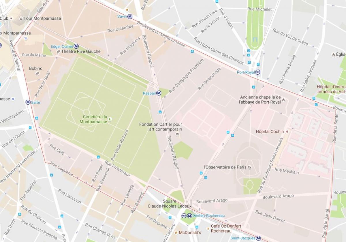 Peta Daerah Montparnasse