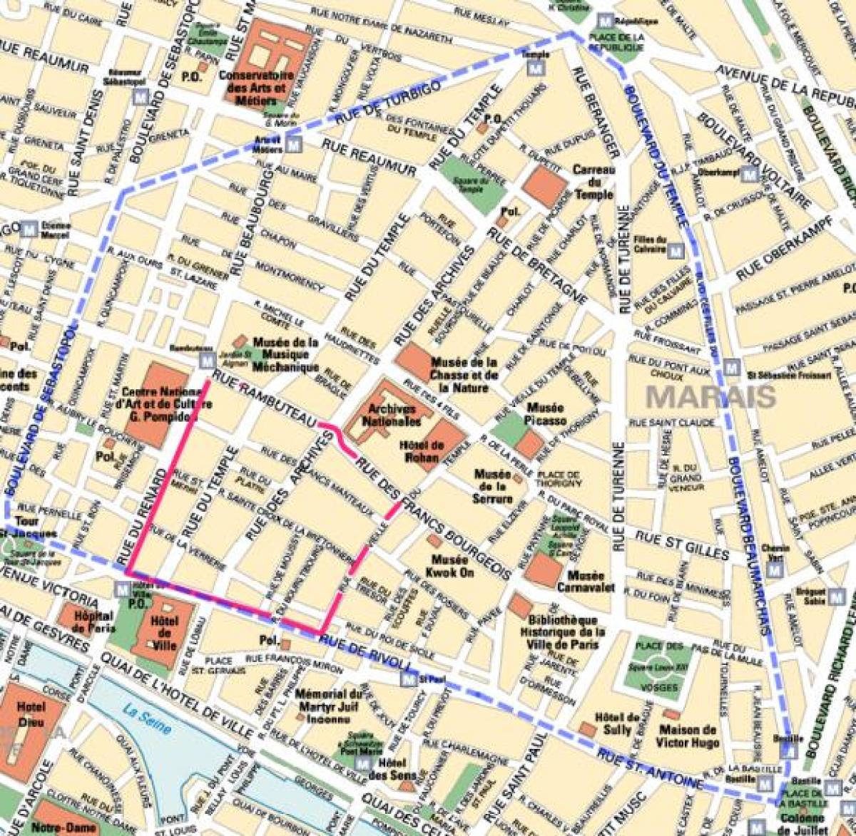 Peta Gay daerah di Paris
