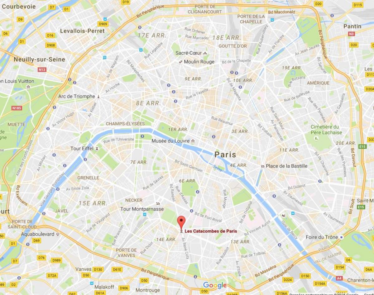 Peta Katakombe di Paris