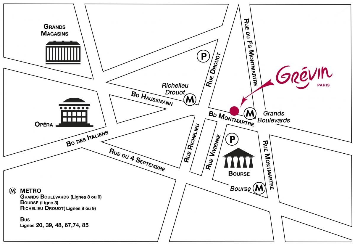 Peta dari Musée Grévin