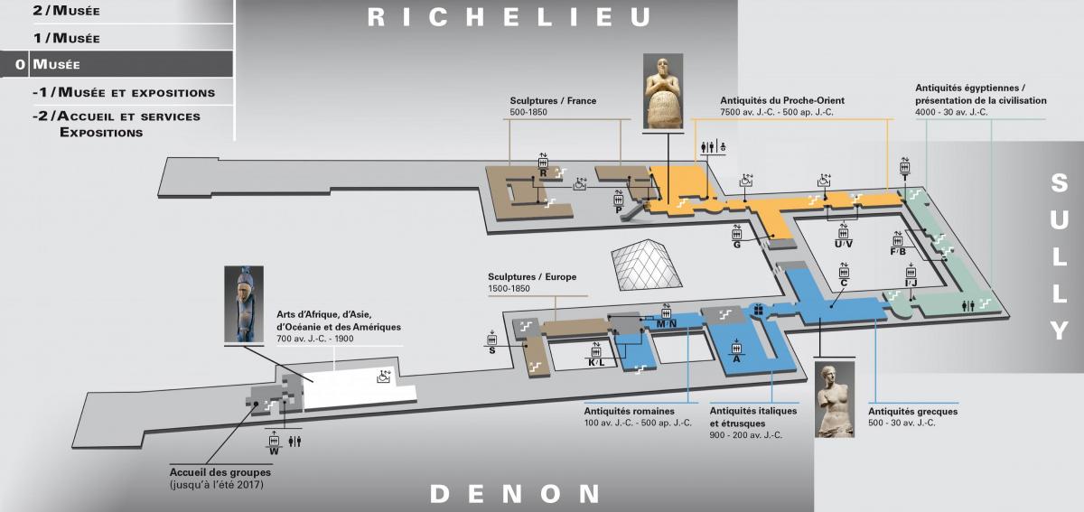 Peta Muzium Louvre Tahap 0