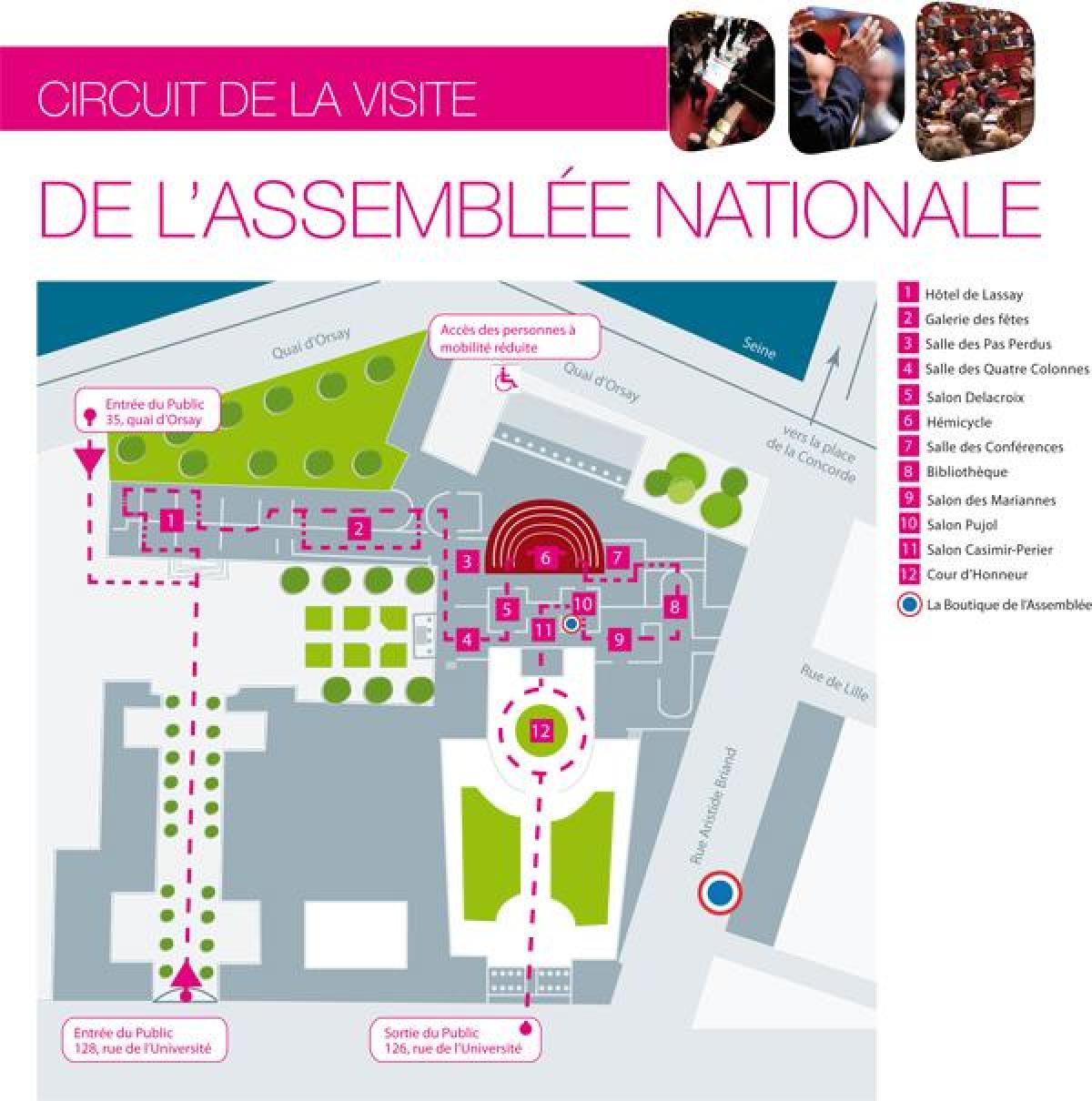 Peta Palais Bourbon