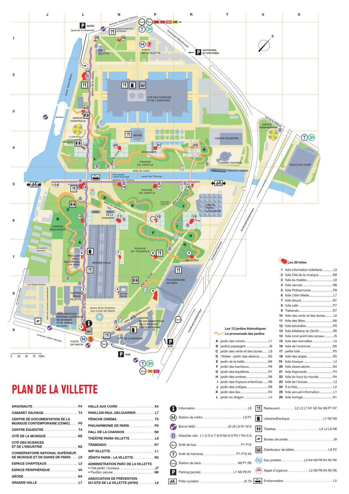 Peta Parc de la Villette