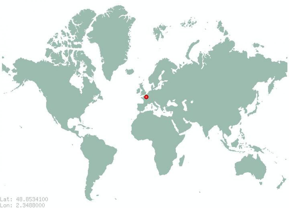 Peta paris pada peta Dunia