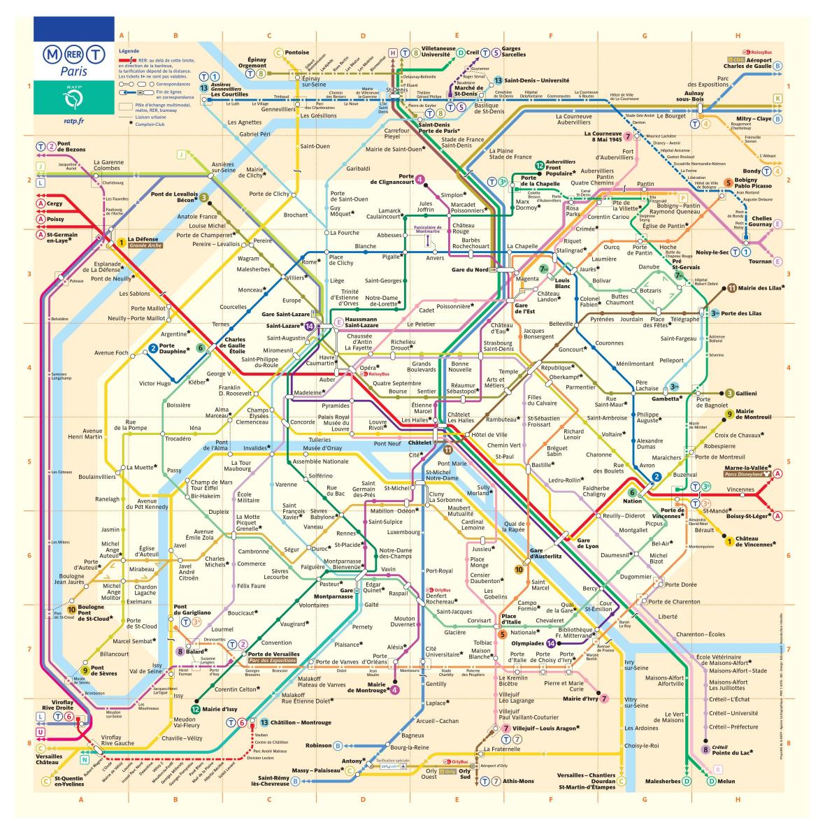 Peta Paris metro