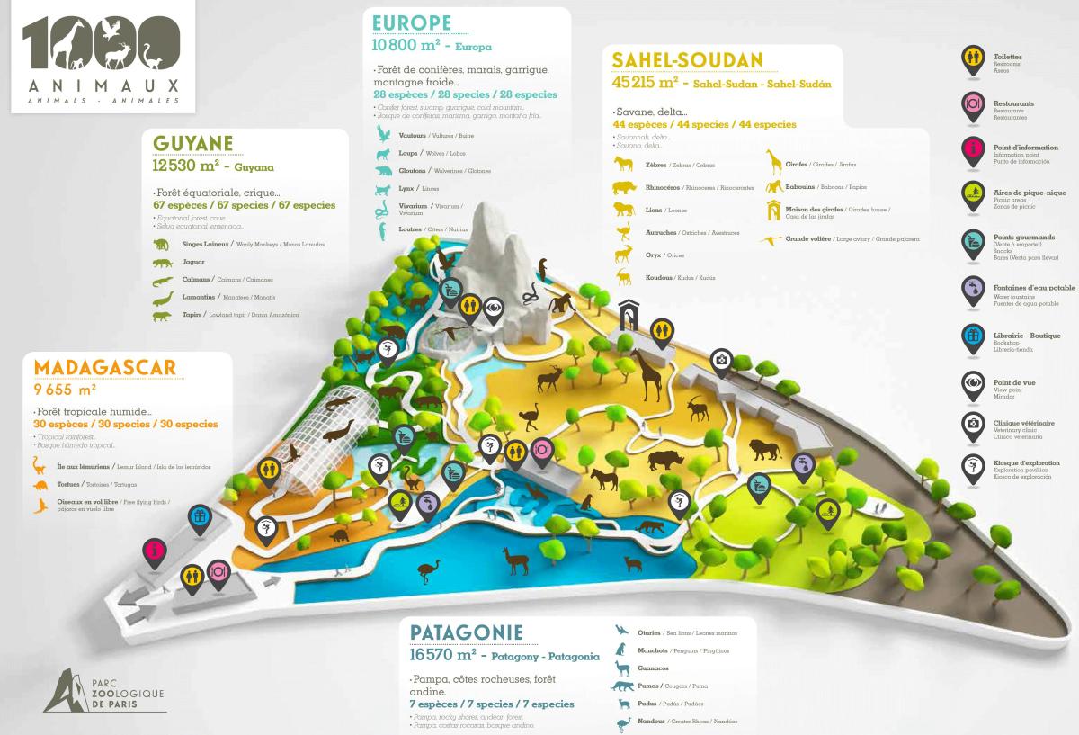 Peta Paris Taman Zoologi