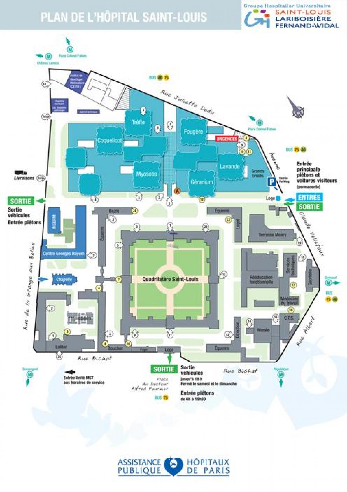 Peta Saint-Louis hospital