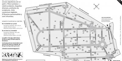 Peta dari Montmartre tanah Perkuburan