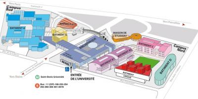 Peta University Paris ke-8